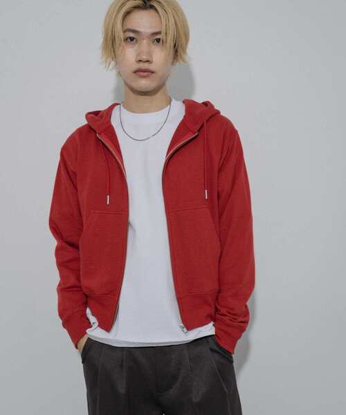 SENSE OF PLACE by URBAN RESEARCH（センスオブプレイスバイアーバンリサーチ）の「カラーZIPパーカー（パーカー・メンズ・ライトグレー/レッド/ブラック・MEDIUM/LARGE）」の18枚目の写真