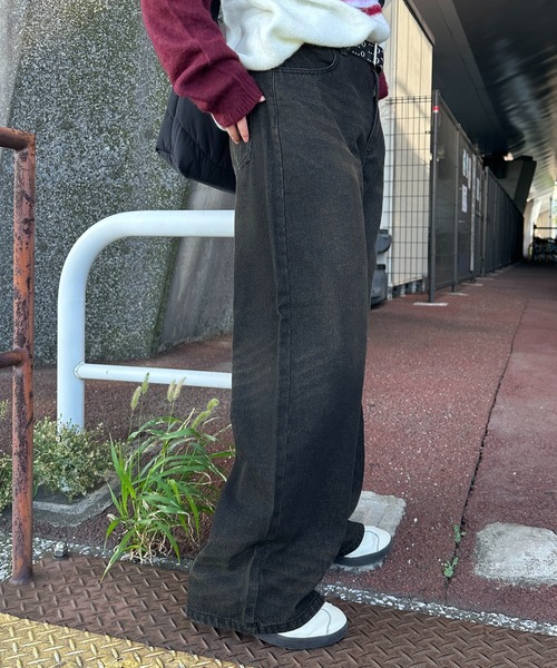 apres jour mignon（アプレジュールミニョン）の「【apresjour mignon SOIE】ユニセックスヴィンテージライクデニム【ZOZOTOWN限定アイテム】（デニムパンツ・レディース・ブラック/ブラウン・SMALL/X-LARGE/LARGE/MEDIUM）」の10枚目の写真