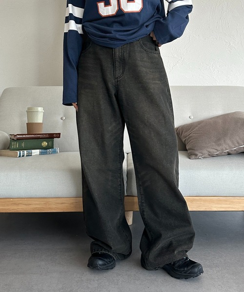 apres jour mignon（アプレジュールミニョン）の「【apresjour mignon SOIE】ユニセックスヴィンテージライクデニム【ZOZOTOWN限定アイテム】（デニムパンツ・レディース・ブラック/ブラウン・SMALL/X-LARGE/LARGE/MEDIUM）」の15枚目の写真