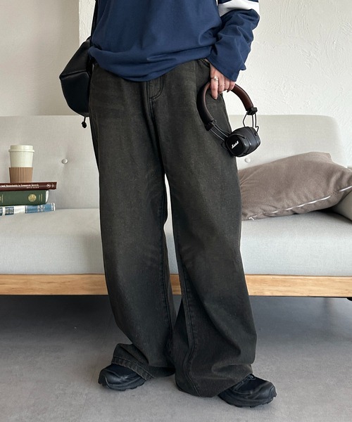 apres jour mignon（アプレジュールミニョン）の「【apresjour mignon SOIE】ユニセックスヴィンテージライクデニム【ZOZOTOWN限定アイテム】（デニムパンツ・レディース・ブラック/ブラウン・SMALL/X-LARGE/LARGE/MEDIUM）」の16枚目の写真