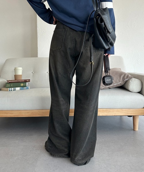 apres jour mignon（アプレジュールミニョン）の「【apresjour mignon SOIE】ユニセックスヴィンテージライクデニム【ZOZOTOWN限定アイテム】（デニムパンツ・レディース・ブラック/ブラウン・SMALL/X-LARGE/LARGE/MEDIUM）」の17枚目の写真