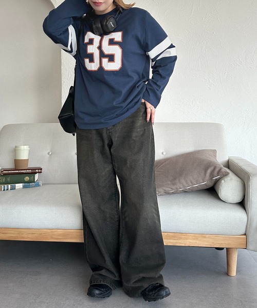 apres jour mignon（アプレジュールミニョン）の「【apresjour mignon SOIE】ユニセックスヴィンテージライクデニム【ZOZOTOWN限定アイテム】（デニムパンツ・レディース・ブラック/ブラウン・SMALL/X-LARGE/LARGE/MEDIUM）」の19枚目の写真