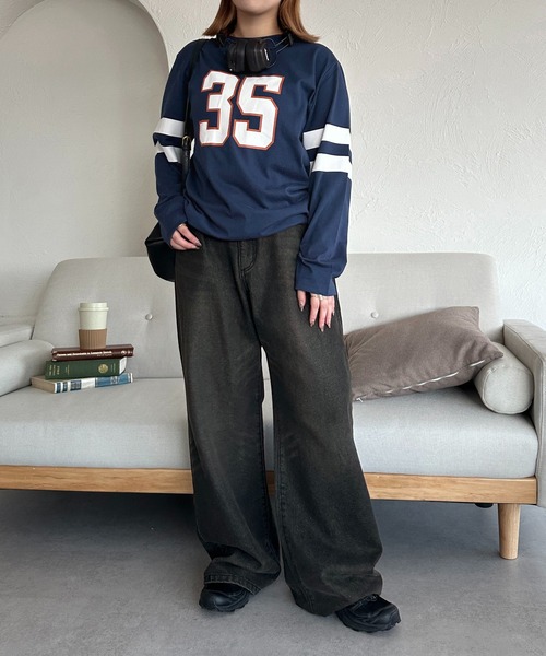 apres jour mignon（アプレジュールミニョン）の「【apresjour mignon SOIE】ユニセックスヴィンテージライクデニム【ZOZOTOWN限定アイテム】（デニムパンツ・レディース・ブラック/ブラウン・SMALL/X-LARGE/LARGE/MEDIUM）」の21枚目の写真