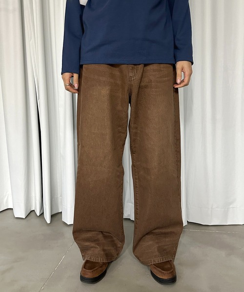 apres jour mignon（アプレジュールミニョン）の「【apresjour mignon SOIE】ユニセックスヴィンテージライクデニム【ZOZOTOWN限定アイテム】（デニムパンツ・レディース・ブラック/ブラウン・SMALL/X-LARGE/LARGE/MEDIUM）」の5枚目の写真