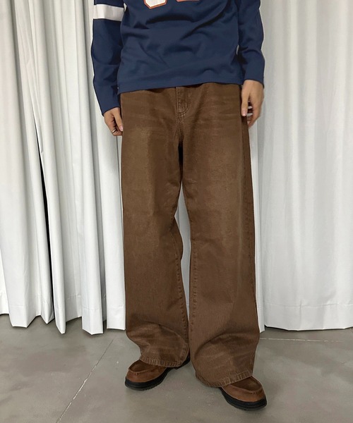 apres jour mignon（アプレジュールミニョン）の「【apresjour mignon SOIE】ユニセックスヴィンテージライクデニム【ZOZOTOWN限定アイテム】（デニムパンツ・レディース・ブラック/ブラウン・SMALL/X-LARGE/LARGE/MEDIUM）」の6枚目の写真