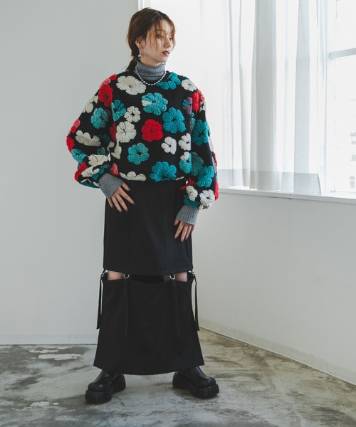 bohmal(ボマール)の「フラワーボアプルオーバー(ニット/セーター・レディース・ブラック/ネイビー/グレー・MEDIUM)」の20枚目の写真