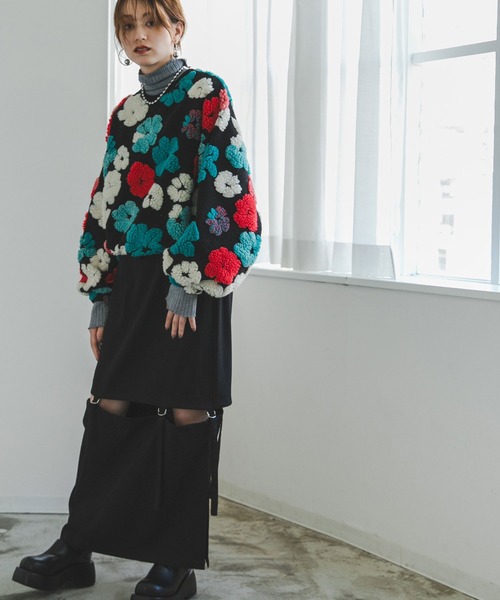 bohmal(ボマール)の「フラワーボアプルオーバー(ニット/セーター・レディース・ブラック/ネイビー/グレー・MEDIUM)」の19枚目の写真