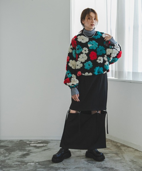 bohmal(ボマール)の「フラワーボアプルオーバー(ニット/セーター・レディース・ブラック/ネイビー/グレー・MEDIUM)」の18枚目の写真