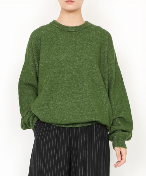 PUNYUS（プニュズ）の「もちもちカラーニット（ニット/セーター・レディース・ブラック/グレー/レッド/カーキ・1/2/4/3）」の16枚目の写真