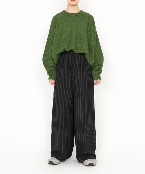 PUNYUS（プニュズ）の「もちもちカラーニット（ニット/セーター・レディース・ブラック/グレー/レッド/カーキ・1/2/4/3）」の17枚目の写真