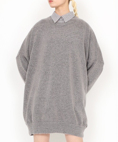 PUNYUS（プニュズ）の「もちもちカラーニット（ニット/セーター・レディース・ブラック/グレー/レッド/カーキ・1/2/4/3）」の20枚目の写真