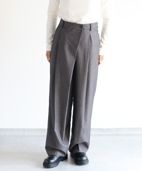 cepo(セポ)の「〈低身長サイズあり〉ウエストラップデザインイージーワイドパンツ(スラックス・レディース・グレー系その他/チャコール/キャメル・S/M)」の17枚目の写真