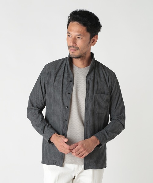 未使用　タグ付き　メンズビギ　長袖シャツ　コットンリネンジャガード zz-M0121FBH008_34-1.jpg?1657742883