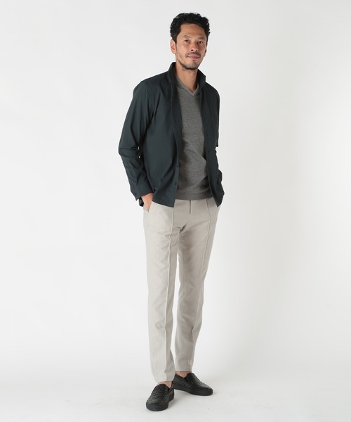 MEN'S BIGI(メンズビギ)の「ワイヤー入りスタンドカラーシャツ(シャツ/ブラウス・メンズ・グリーン/グレー/ネイビー・01/02/03/04)」の6枚目の写真