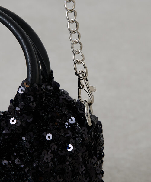 PAPILLONNER（パピヨネ）の「スパンコール2WAYバッグ（ショルダーバッグ・レディース・ホワイト/ブラック・FREE）」の15枚目の写真