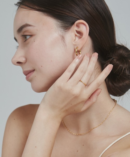 ciite' surgical stainless(シーテサージカルステンレス)の「【 金属アレルギー対応 】 シンプルビジューリング サージカルステンレス(リング・レディース・シルバー/ゴールド・11号/9号/13号)」の9枚目の写真