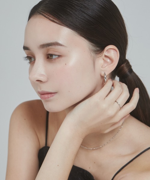 ciite' surgical stainless(シーテサージカルステンレス)の「【 金属アレルギー対応 】 シンプルビジューリング サージカルステンレス(リング・レディース・シルバー/ゴールド・11号/9号/13号)」の7枚目の写真