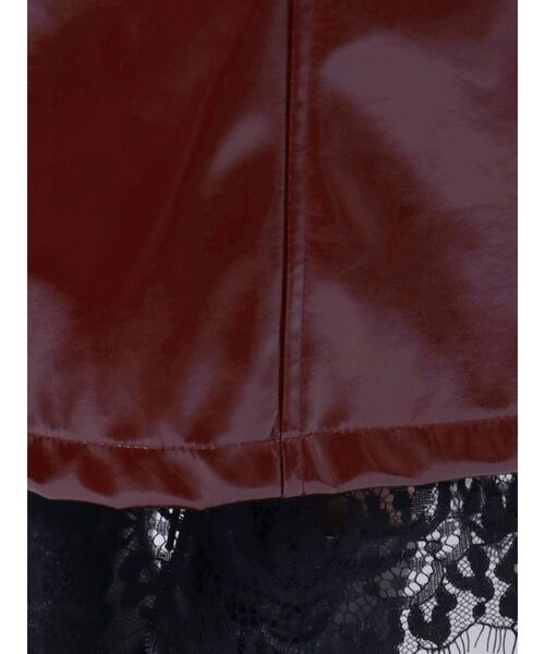 MURUA（ムルーア）の「フェイクパテントレザースカート（スカート・レディース・ブラック/ワイン・1/2）」の5枚目の写真