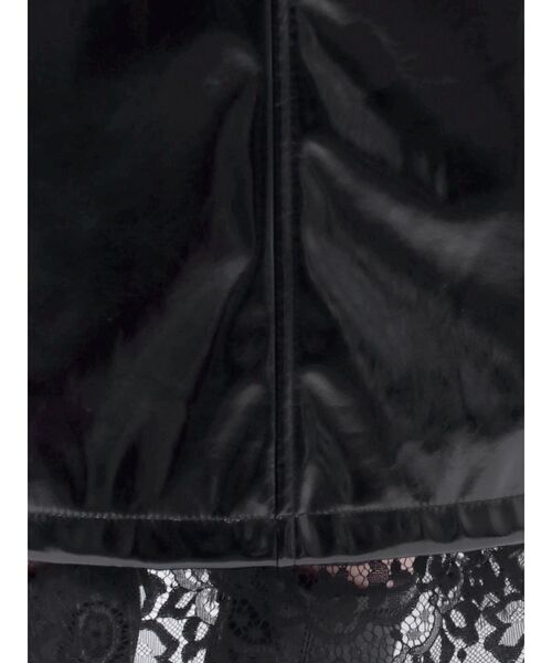 MURUA（ムルーア）の「フェイクパテントレザースカート（スカート・レディース・ブラック/ワイン・1/2）」の6枚目の写真