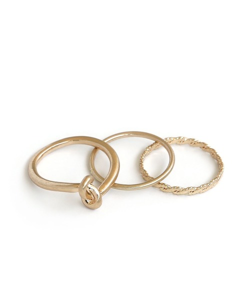 colleca la（コレカラ）の「ノットリングセット（リング・レディース・シルバー/ゴールド・FREE）」の8枚目の写真