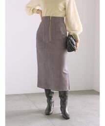 Te chichi | ソフトスエードフロントジップタイトスカート(スカート)