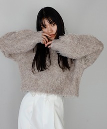 teddybear shaggy cropped pullover / テディベアーシャギークロップドプルオーバー