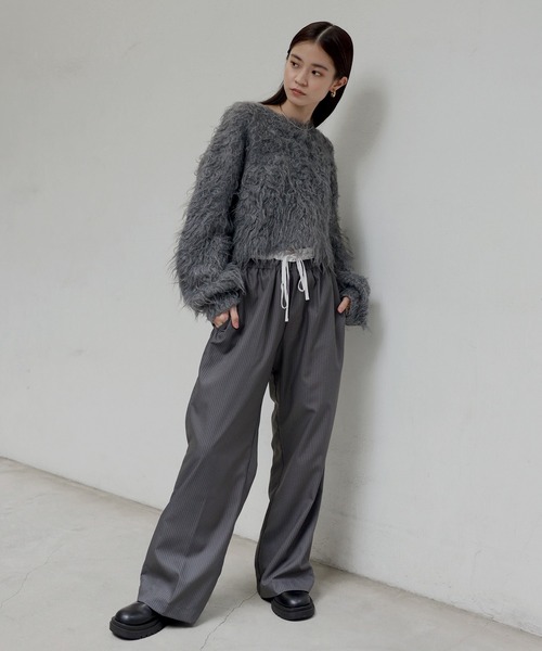 セール】teddybear shaggy cropped pullover / テディベアーシャギー