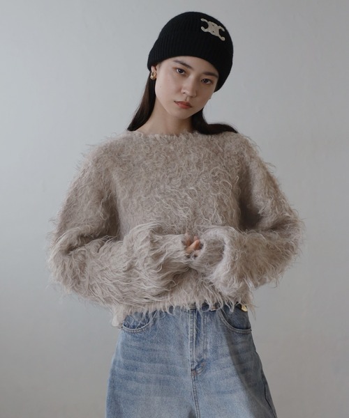 セール】teddybear shaggy cropped pullover / テディベアー