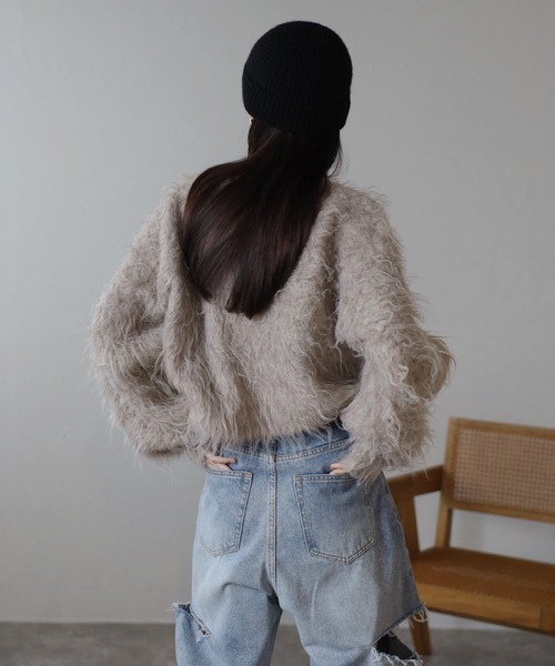 ニット セーター teddybear shaggy cropped pullover / テディベアーシャギークロップドプルオーバー レディース セール】teddybear shaggy cropped pullover / テディベアー