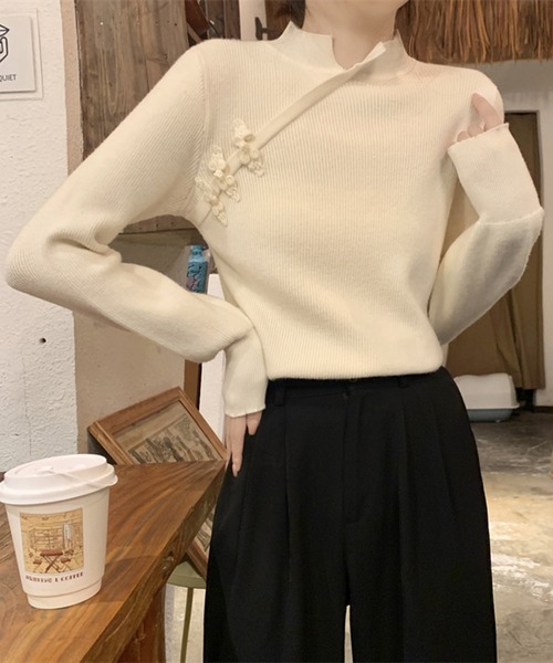 Girly Doll（ガーリードール）の「チャイナ風デザインニット（ニット 
