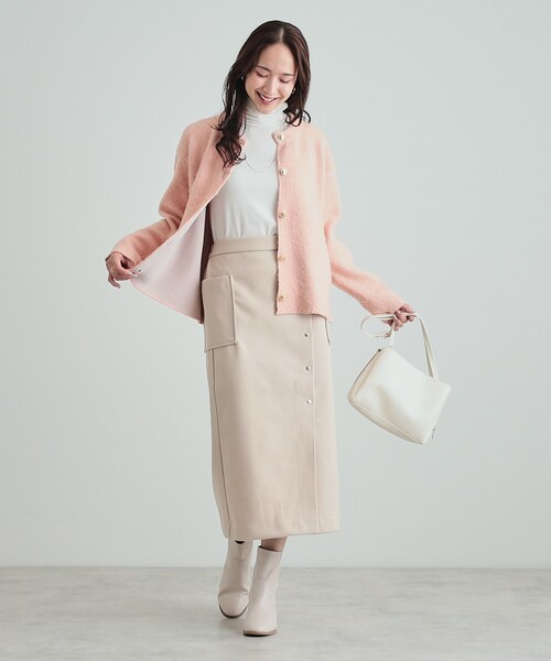 DRESKIP（ドレスキップ）の「◆【S-LL/吸湿発熱】あったかインナータートル（Tシャツ/カットソー・レディース・ブラック/オフホワイト/ナチュラル/イエロー・01/02/03/04）」の7枚目の写真