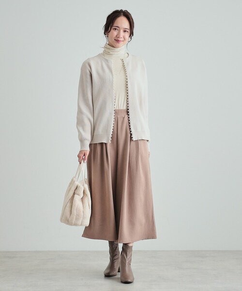 DRESKIP（ドレスキップ）の「◆【S-LL/吸湿発熱】あったかインナータートル（Tシャツ/カットソー・レディース・ブラック/オフホワイト/ナチュラル/イエロー・01/02/03/04）」の15枚目の写真