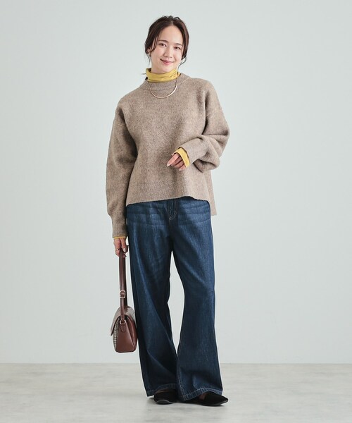 DRESKIP（ドレスキップ）の「◆【S-LL/吸湿発熱】あったかインナータートル（Tシャツ/カットソー・レディース・ブラック/オフホワイト/ナチュラル/イエロー・01/02/03/04）」の19枚目の写真