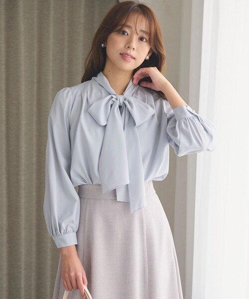 【洗える】ボリューム リボンタイ ブラウス（シャツ/ブラウス）｜Feroux（フェルゥ）