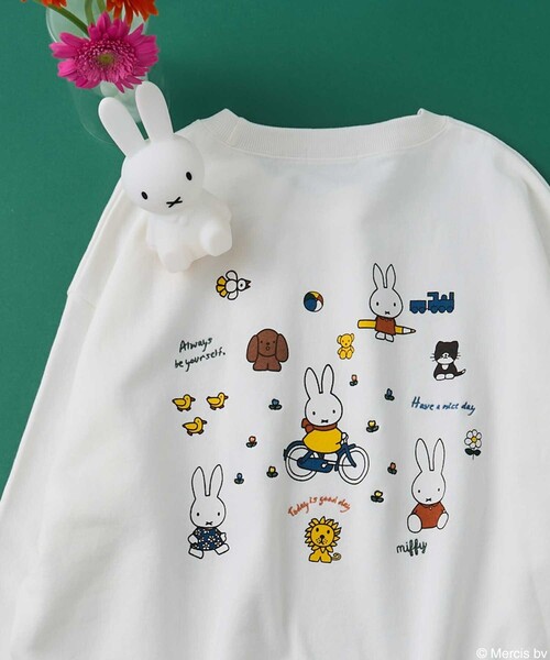 【セール】miffy/ミッフィー ｍiffy バックプリント 花刺繍スウェット/ミッフィー（スウェット）｜FREAK'S STORE（フリークスストア）