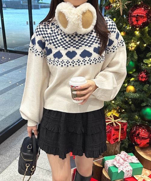 最終お値下げ　ミカレディ　セーターM セール】 【洗える・andGIRL 秋号掲載】POMPE / ウールカシミヤ