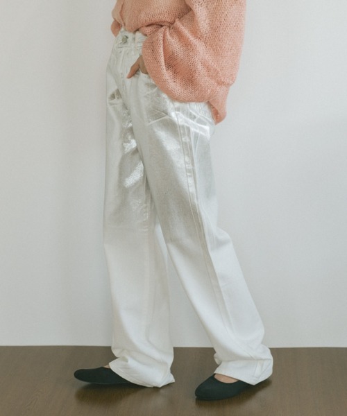 セール】ストレート箔プリントデニムパンツ（デニムパンツ