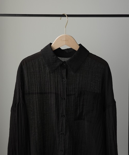 Louere（ルエレ）の「楊柳シアーシャツ（シャツ/ブラウス・レディース・ホワイト/ブラック/アイボリー・SMALL/MEDIUM/LARGE/X-LARGE）」の4枚目の写真