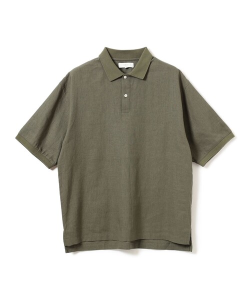 B:MING by BEAMS（ビーミングバイビームス）の「リネン ビッグ ポロシャツ（ポロシャツ・メンズ・ナチュラル/ブラック/オリーブ・S/M/L/XL）」の18枚目の写真