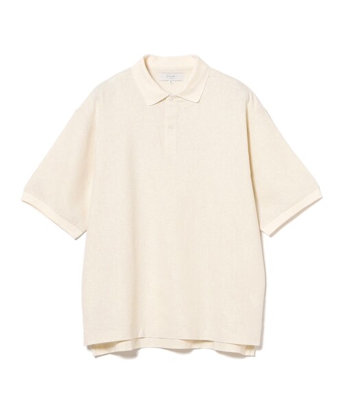 B:MING by BEAMS（ビーミングバイビームス）の「リネン ビッグ ポロシャツ（ポロシャツ・メンズ・ナチュラル/ブラック/オリーブ・S/M/L/XL）」の21枚目の写真