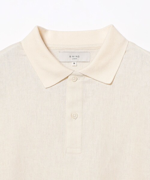 B:MING by BEAMS（ビーミングバイビームス）の「リネン ビッグ ポロシャツ（ポロシャツ・メンズ・ナチュラル/ブラック/オリーブ・S/M/L/XL）」の22枚目の写真