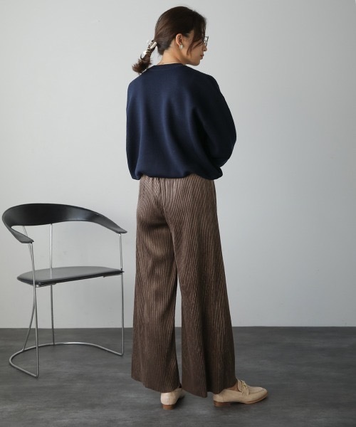 Bou Jeloud(ブージュルード)の「ベロアプリーツパンツ(その他パンツ・レディース・モカ/ホワイト系その他・38)」の7枚目の写真