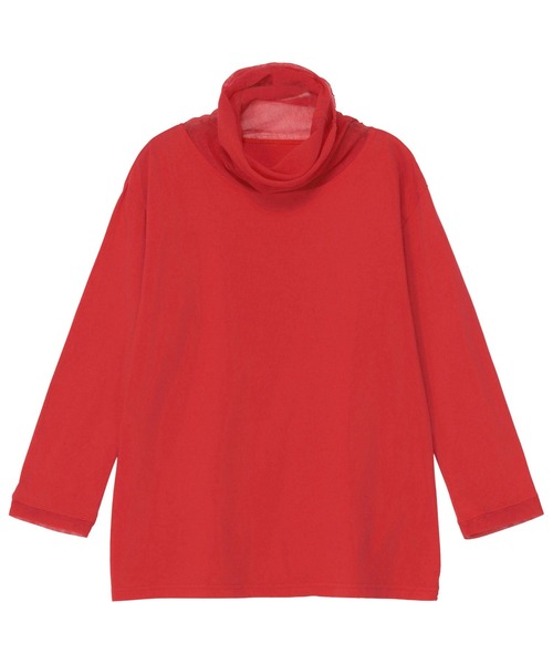 Plantation（プランテーション）の「コットンチュール  / カットソー / (O)（Tシャツ/カットソー・レディース・ライトブルー/ブラック/ライトグレー/ホワイト/レッド・M size）」の5枚目の写真