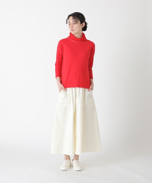 Plantation（プランテーション）の「コットンチュール  / カットソー / (O)（Tシャツ/カットソー・レディース・ライトブルー/ブラック/ライトグレー/ホワイト/レッド・M size）」の15枚目の写真