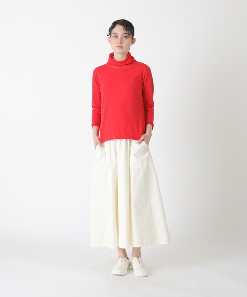 Plantation（プランテーション）の「コットンチュール  / カットソー / (O)（Tシャツ/カットソー・レディース・ライトブルー/ブラック/ライトグレー/ホワイト/レッド・M size）」の16枚目の写真