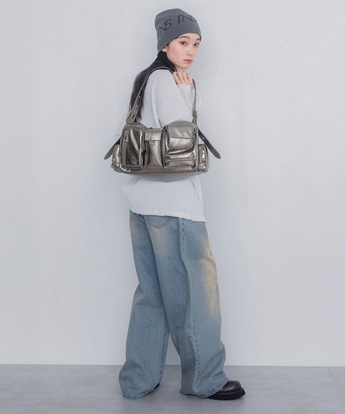 JEANASIS（ジーナシス）の「JSロゴニットワッチ/291123（ニットキャップ/ビーニー・レディース・ブラック/グレー・FREE）」の12枚目の写真