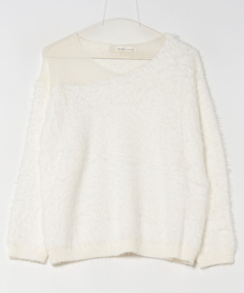 Lace Ladies(レースレディース)の「ソリッドカラー ミックス シャギー ニット プルオーバー(ニット/セーター・レディース・パープル/ピンク/アイボリー・FREE)」の11枚目の写真