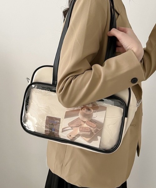 almo（アルモ）の「【LAMPOON】クリアボストンバッグ（ボストンバッグ・レディース・ブラック/ホワイト・FREE）」の21枚目の写真