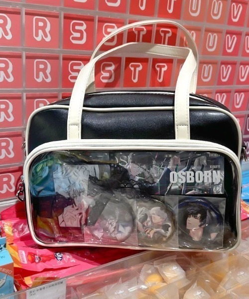 almo（アルモ）の「【LAMPOON】クリアボストンバッグ（ボストンバッグ・レディース・ブラック/ホワイト・FREE）」の4枚目の写真