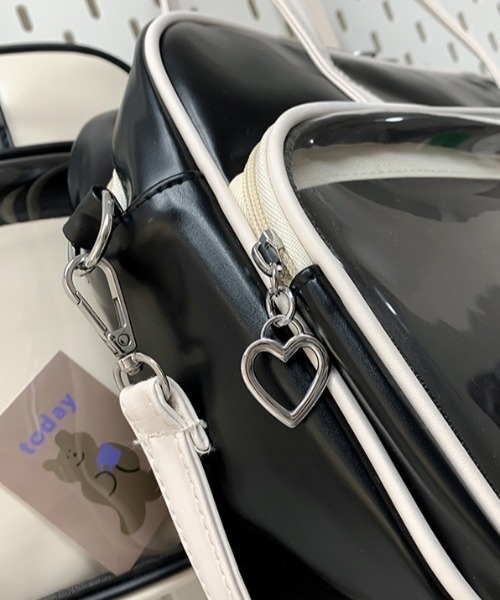 almo（アルモ）の「【LAMPOON】クリアボストンバッグ（ボストンバッグ・レディース・ブラック/ホワイト・FREE）」の5枚目の写真